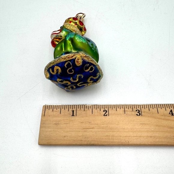 Royal Green Frog Christopher Radko JUST ONE KISS Christmas ornament Lil Gem - Picture 6 of 9